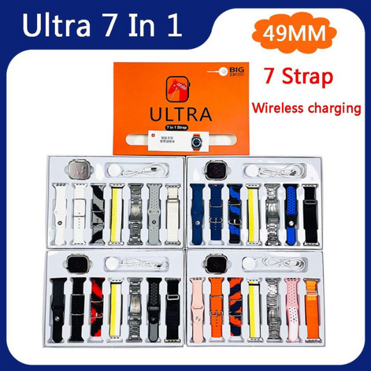 Ultra Smart Watch With 7 Straps