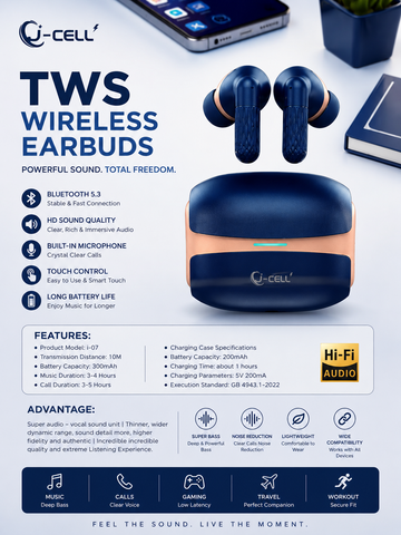J-CELL TWS Wireless Earbuds